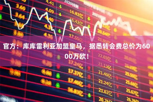 官方：库库雷利亚加盟皇马，据悉转会费总价为6000万欧！